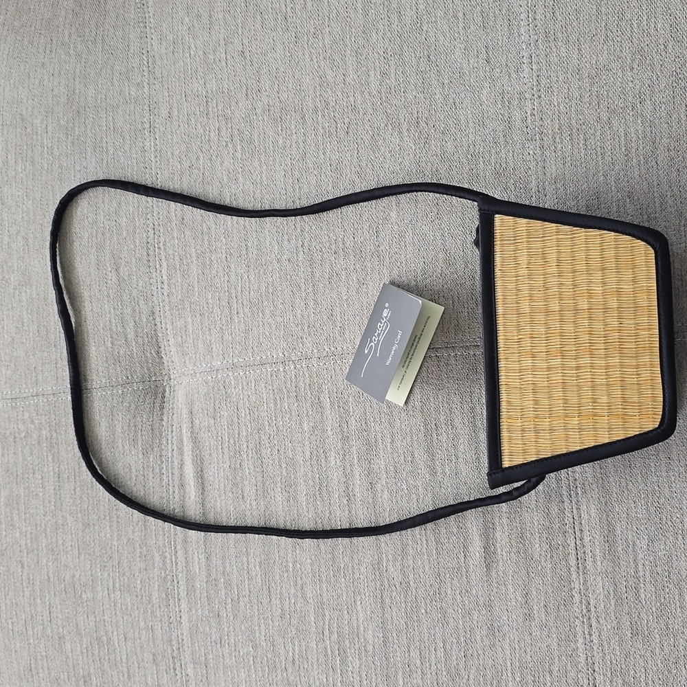 Baskets Of Cambodia Ratan And Black Crossbody Purse